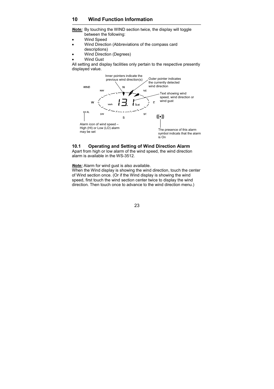 La Crosse Technology WS-3512 User Manual | Page 23 / 31