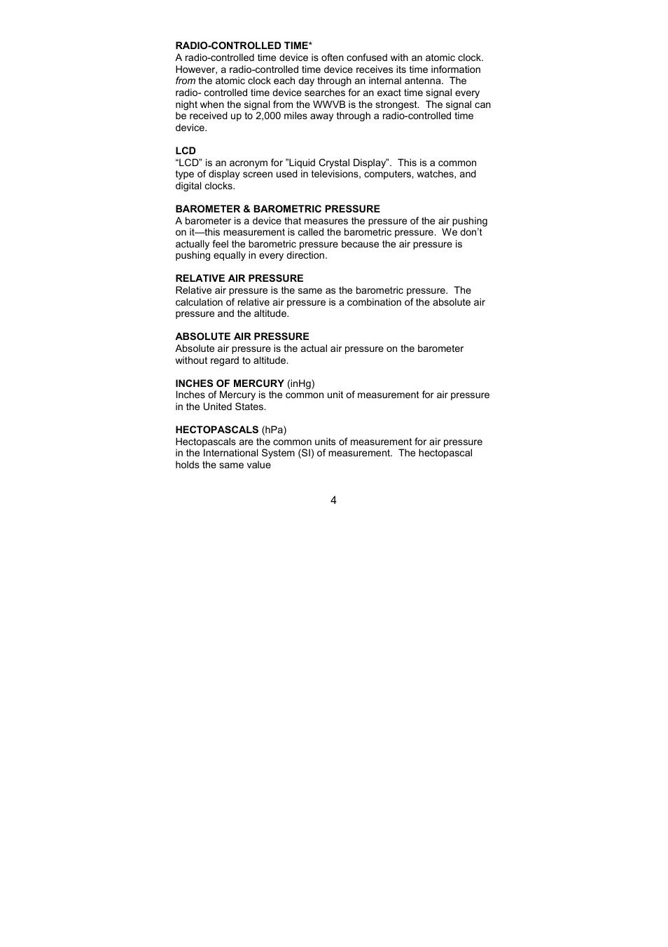 La Crosse Technology WS-3512 User Manual | Page 4 / 31