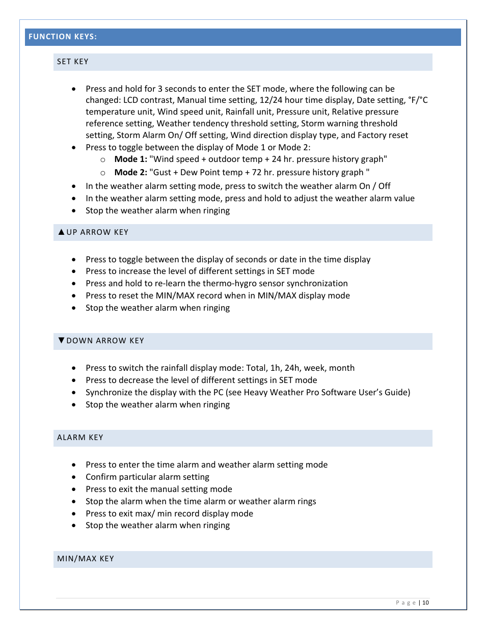 La Crosse Technology WS-2811U-IT User Manual | Page 10 / 31