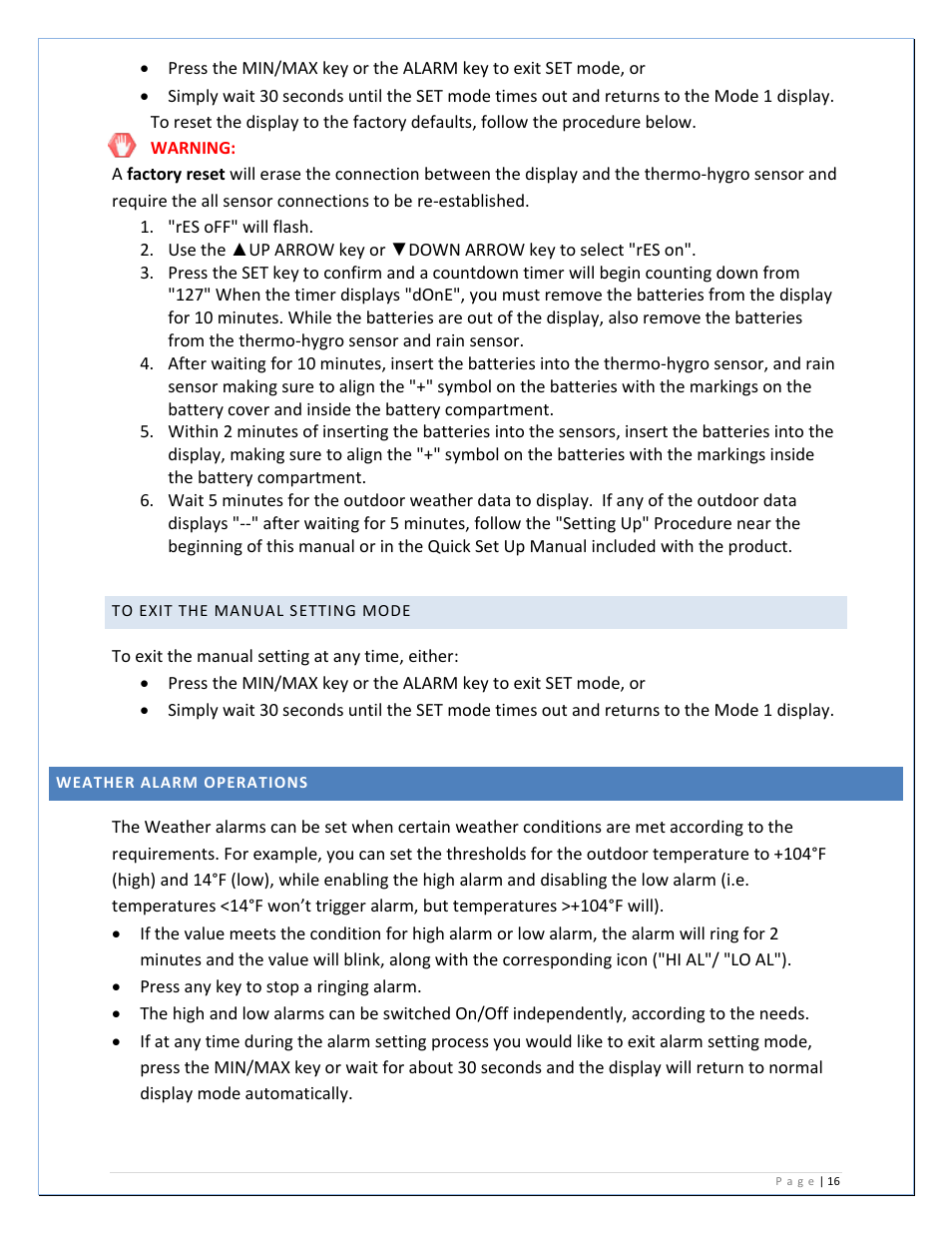 La Crosse Technology WS-2811U-IT User Manual | Page 16 / 31