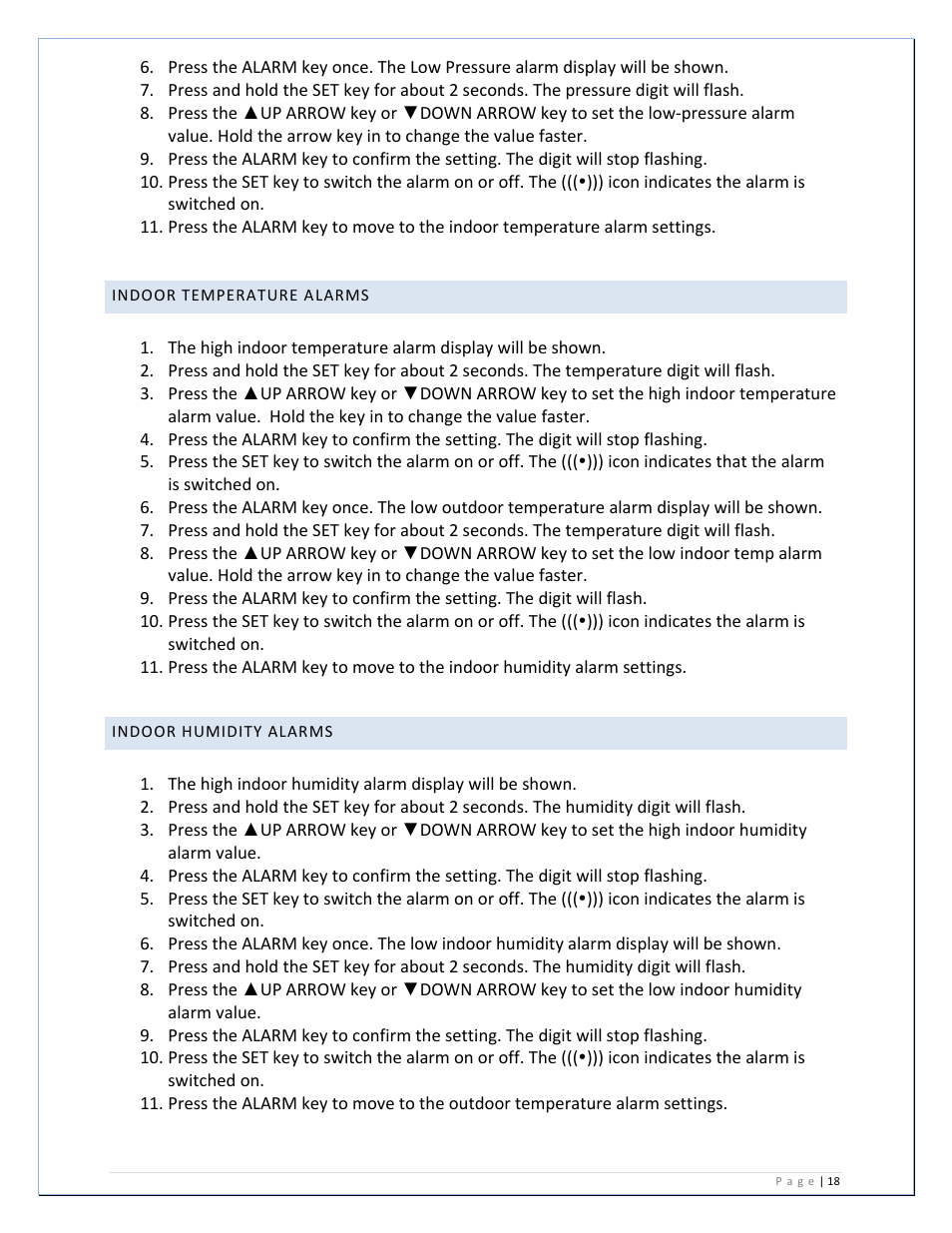 La Crosse Technology WS-2811U-IT User Manual | Page 18 / 31
