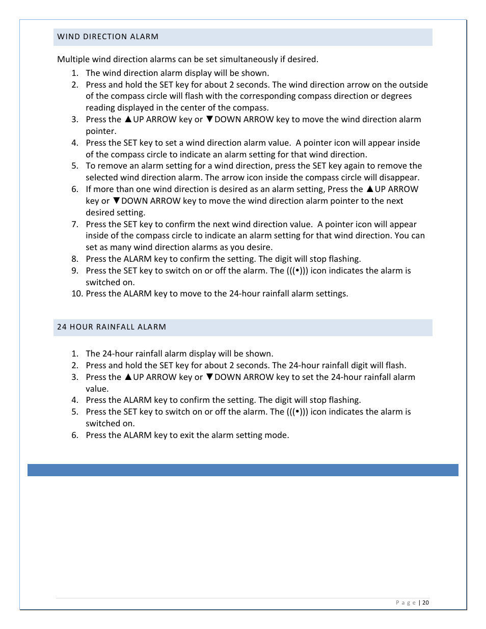 La Crosse Technology WS-2811U-IT User Manual | Page 20 / 31