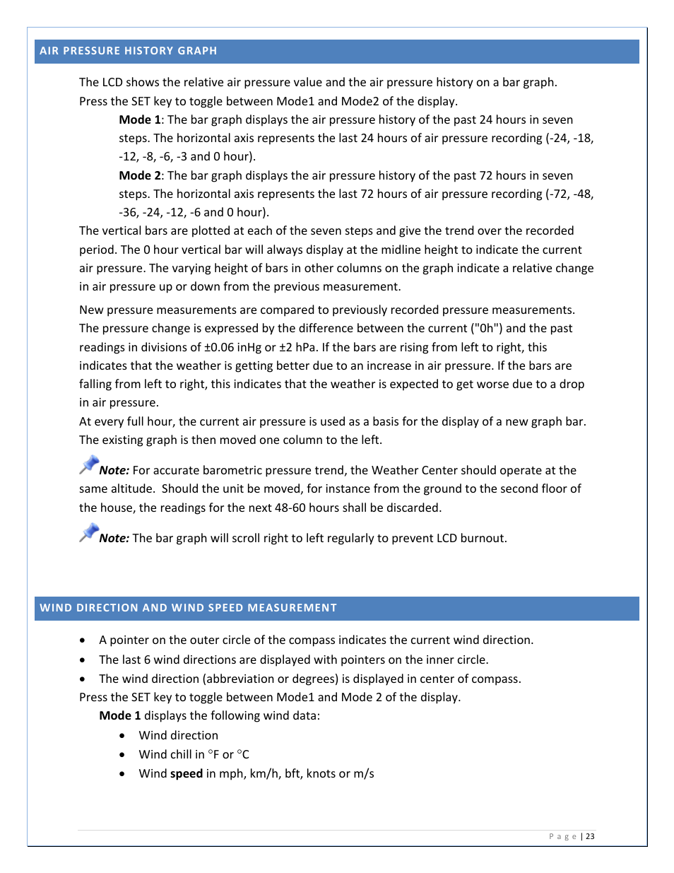 La Crosse Technology WS-2811U-IT User Manual | Page 23 / 31