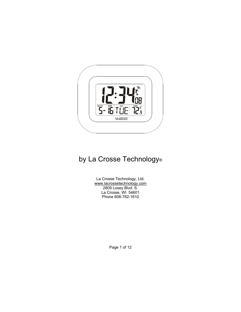 La Crosse Technology WT-8005U User Manual | 12 pages