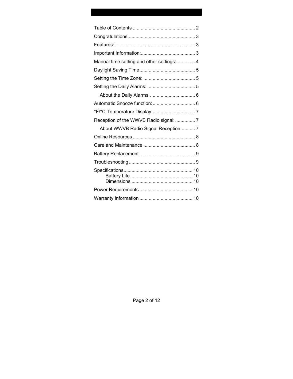 La Crosse Technology WT-8005U User Manual | Page 2 / 12