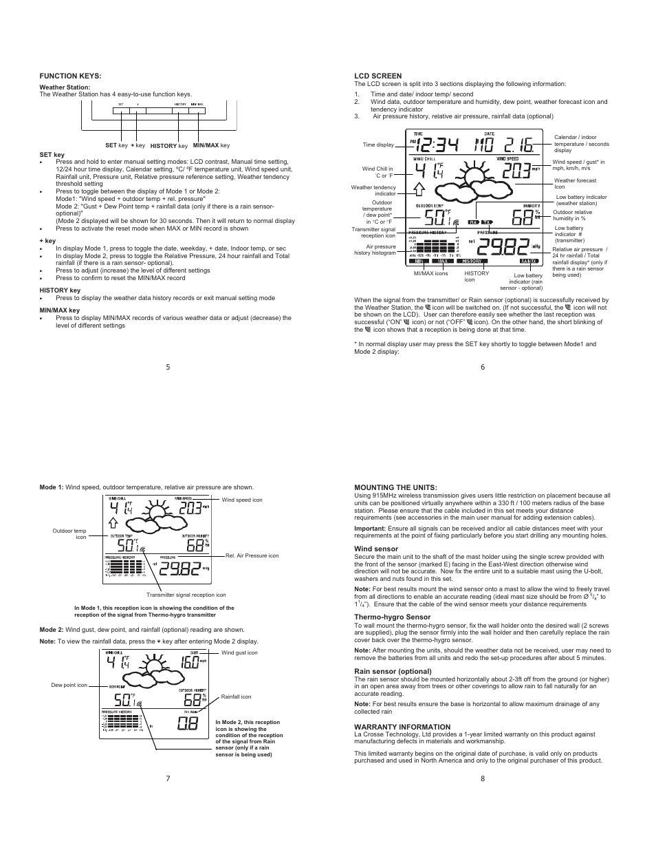 La Crosse Technology WS-1913 User Manual | Page 2 / 6