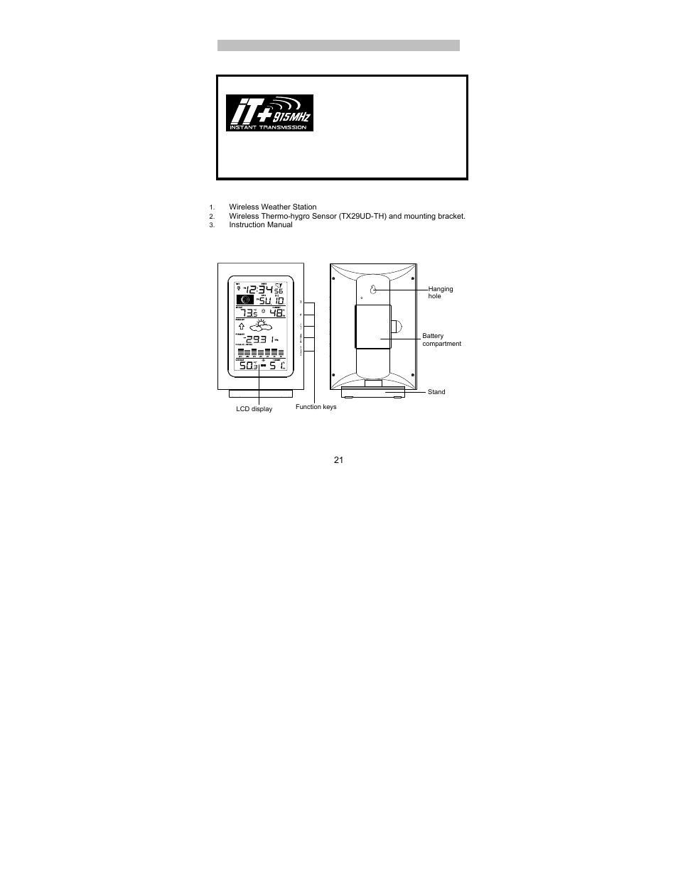 Weather station | La Crosse Technology WS-9037U-IT User Manual | Page 3 / 149