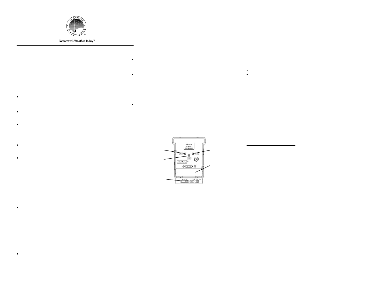 La Crosse Technology WT-3122H User Manual | 2 pages