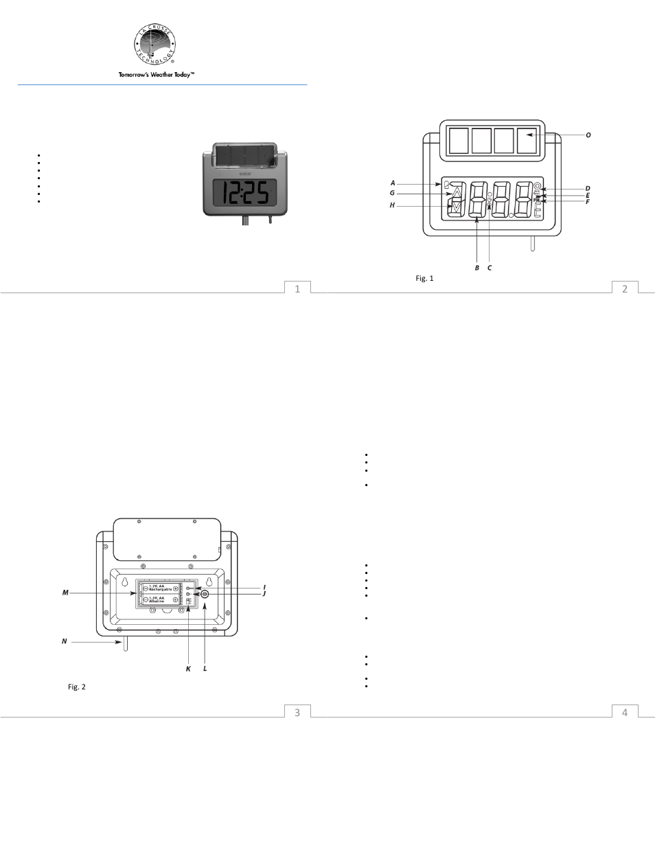 La Crosse Technology 306-645 User Manual | 2 pages