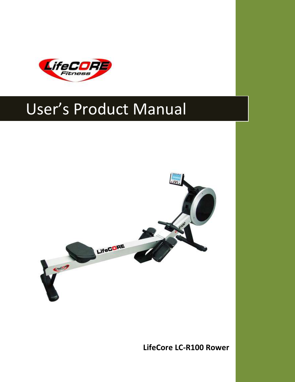 LifeCore Fitness LC-R100 User Manual | 24 pages