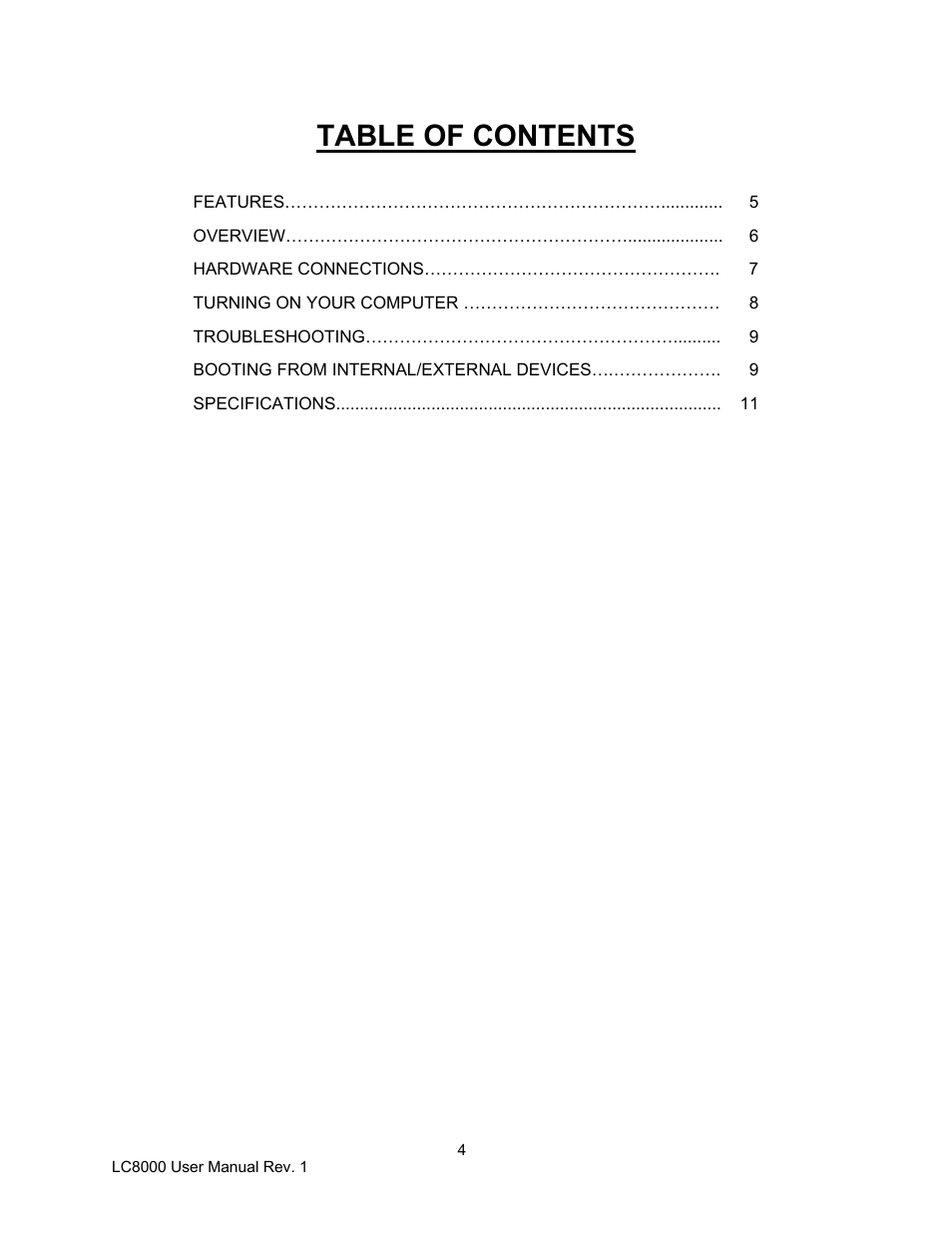 Logic Controls LC8000 User Manual | Page 4 / 11