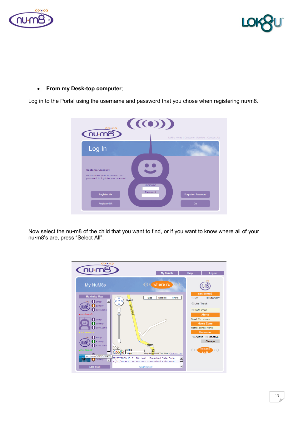 Lok8u num8 User Manual | Page 13 / 46