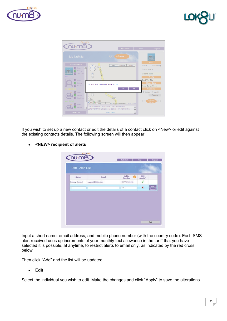 Lok8u num8 User Manual | Page 35 / 46