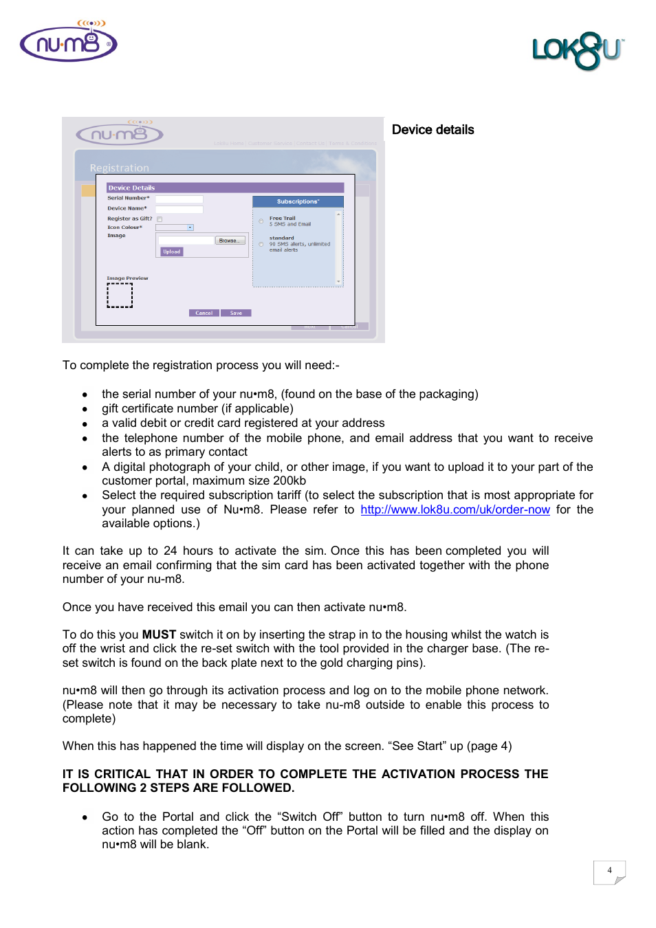 Lok8u num8 User Manual | Page 4 / 46
