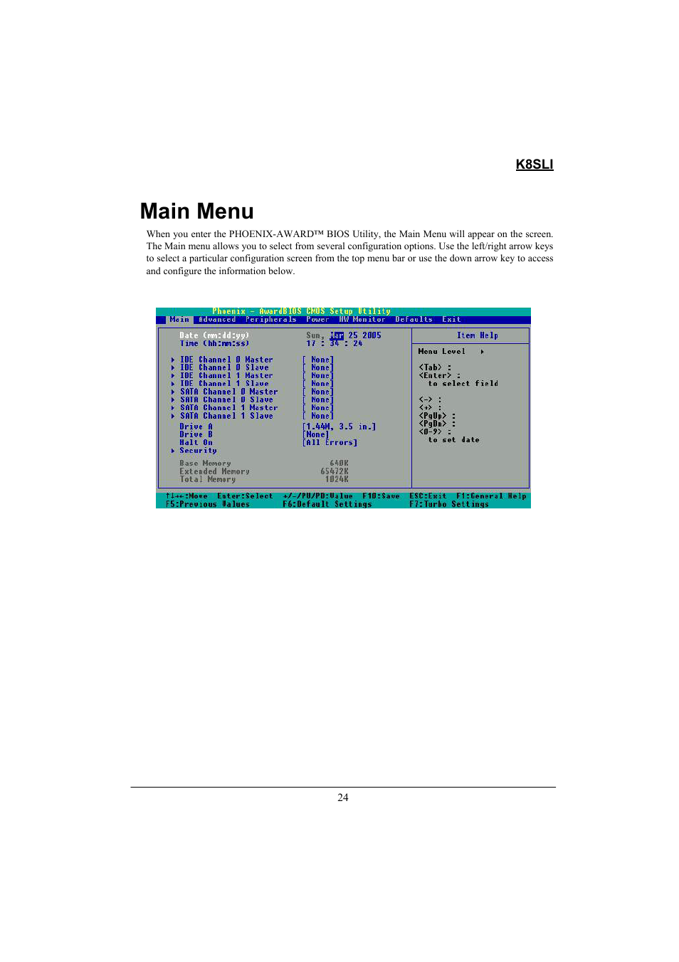 Main menu | Lok8u K8SLI User Manual | Page 30 / 62