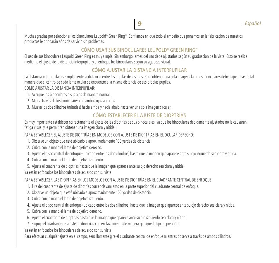 Leupold Green Ring 56113 User Manual | Page 12 / 18