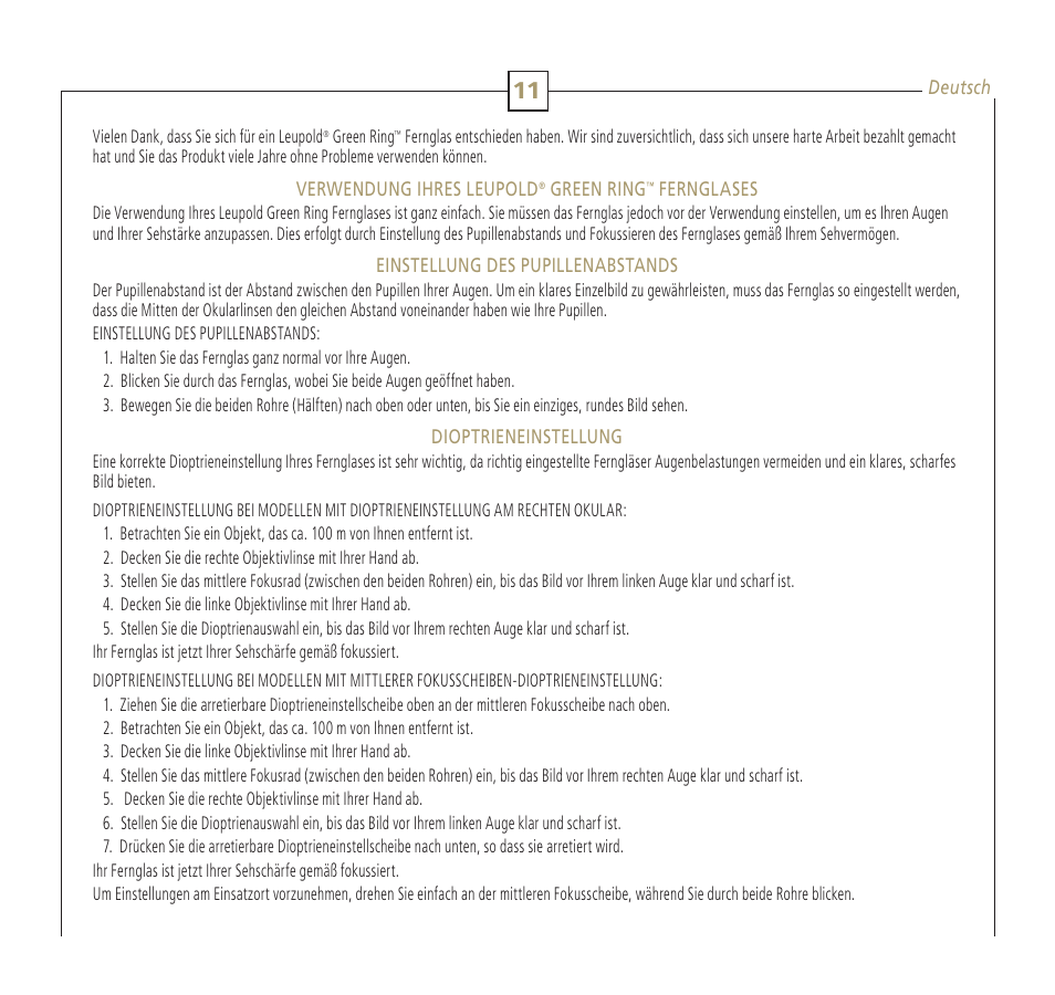 Leupold Green Ring 56113 User Manual | Page 14 / 18