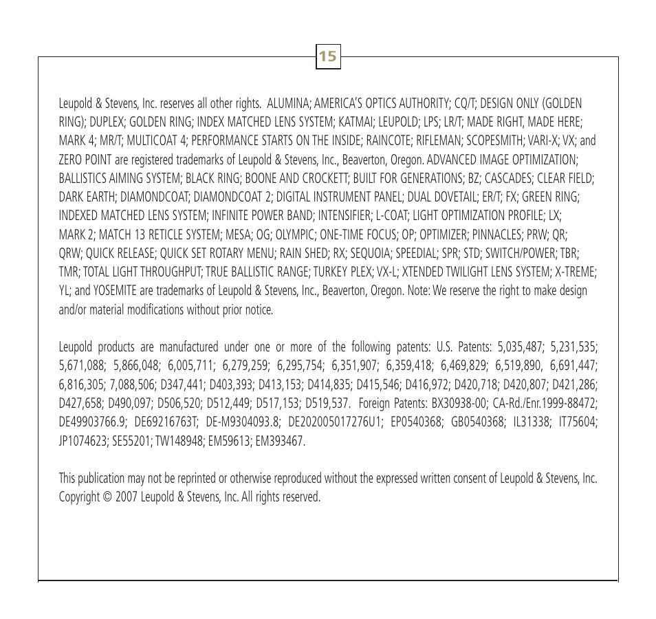 Leupold Green Ring 56113 User Manual | Page 18 / 18