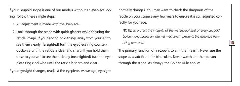 Leupold VX-II User Manual | Page 13 / 62