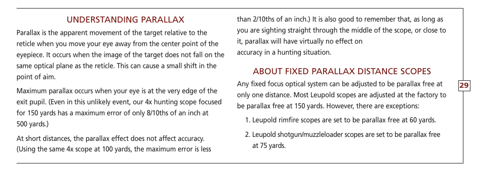 Leupold VX-II User Manual | Page 29 / 62