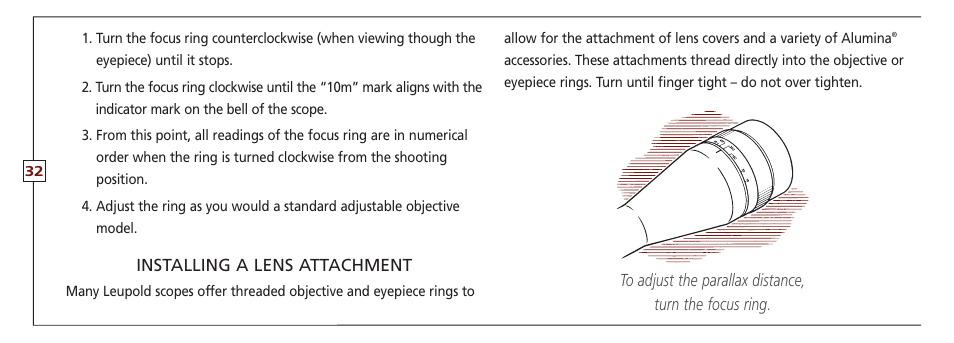 Leupold VX-II User Manual | Page 32 / 62