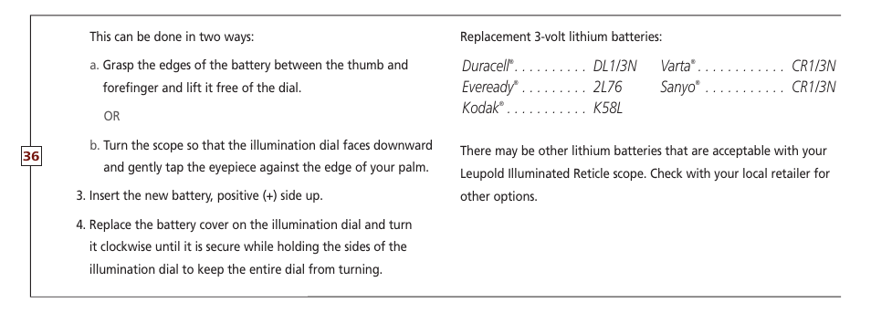 Leupold VX-II User Manual | Page 36 / 62