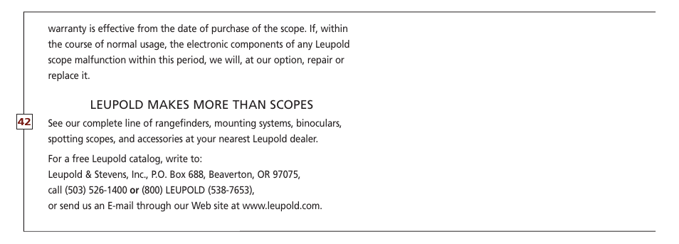 Leupold VX-II User Manual | Page 42 / 62