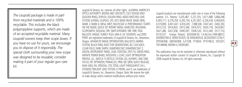 Leupold VX-II User Manual | Page 43 / 62