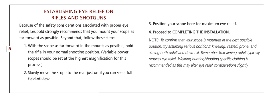 Leupold VX-II User Manual | Page 8 / 62