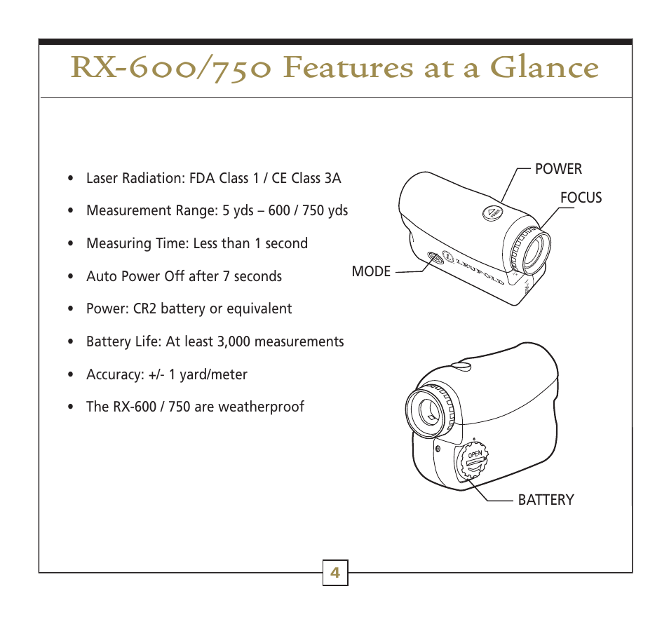 Leupold RX-600 Series User Manual | Page 7 / 35
