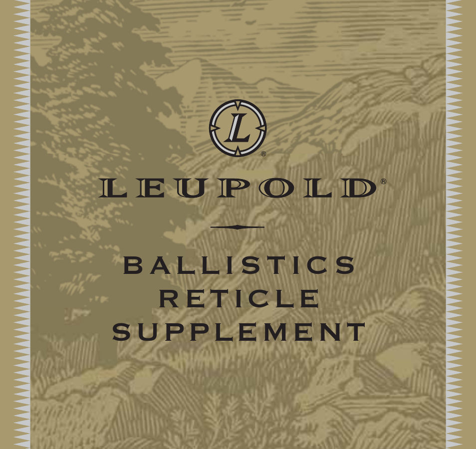 Leupold Hunting Equipment User Manual | 38 pages