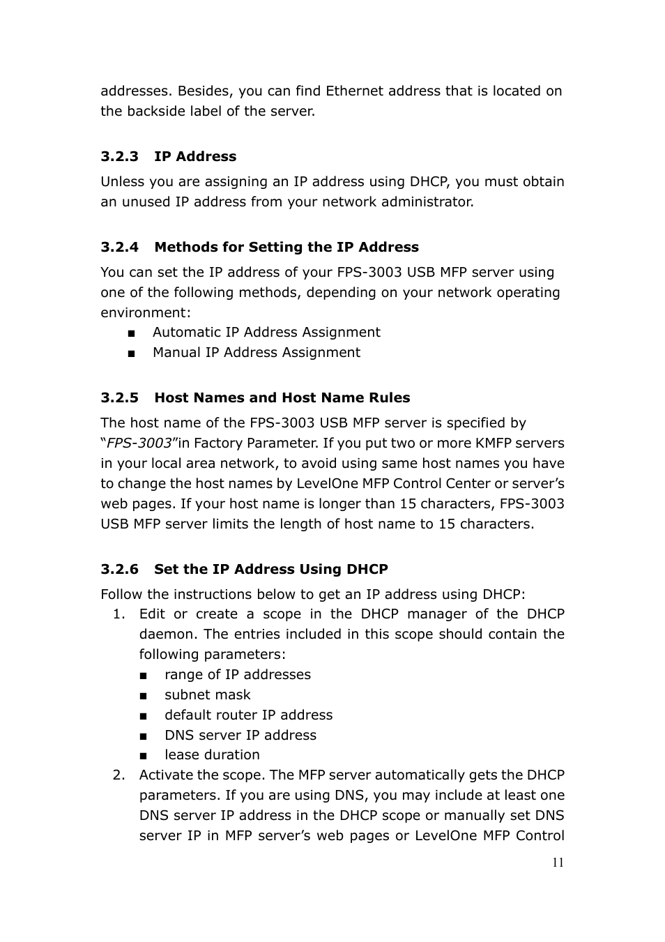 LevelOne FPS-3003 User Manual | Page 11 / 75