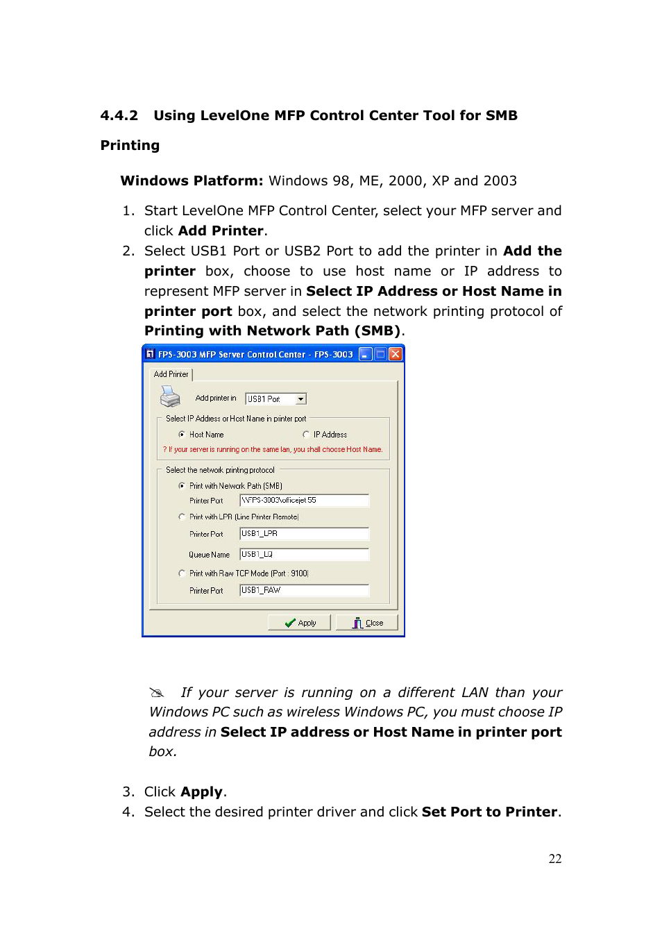 LevelOne FPS-3003 User Manual | Page 22 / 75