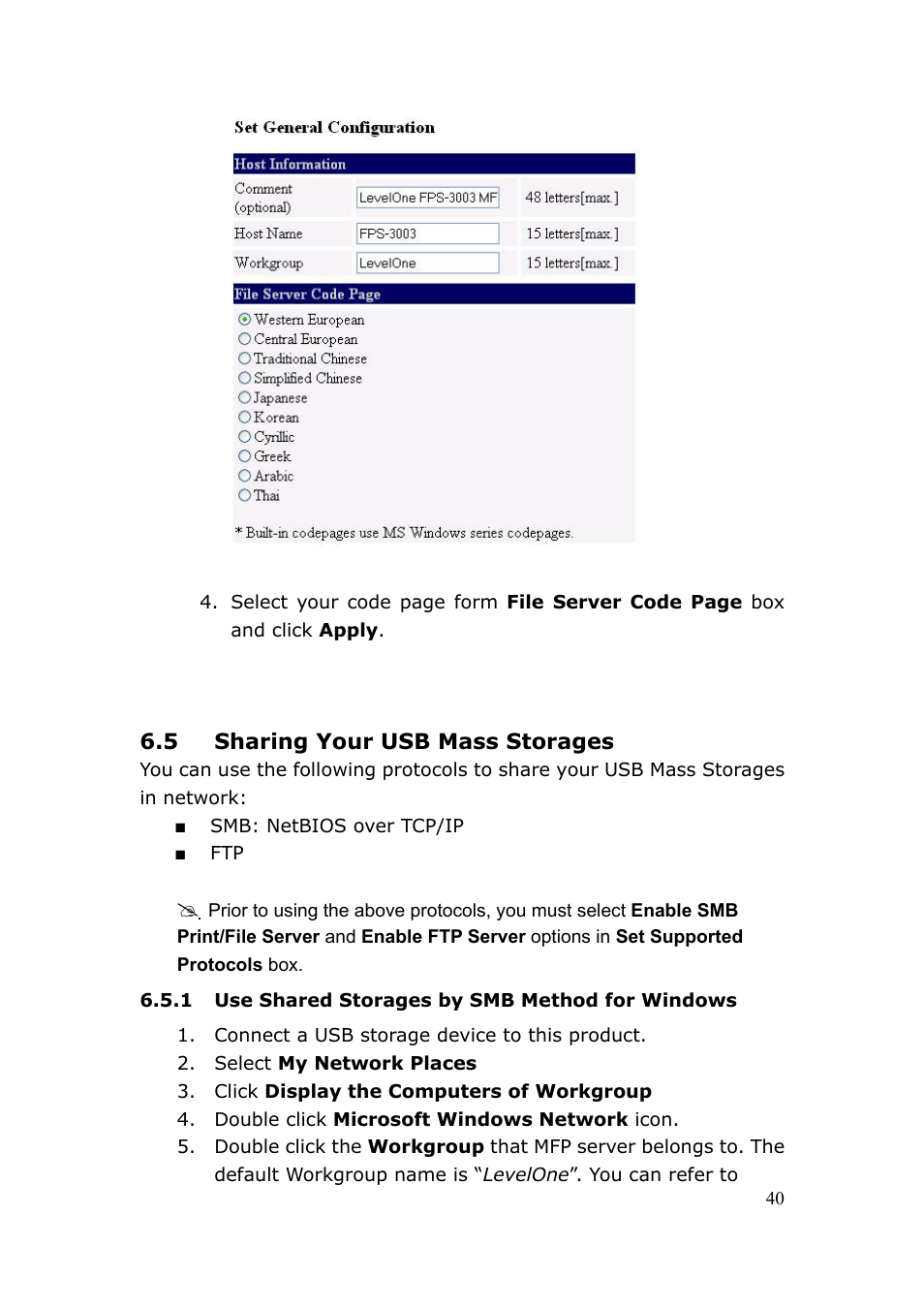 LevelOne FPS-3003 User Manual | Page 40 / 75