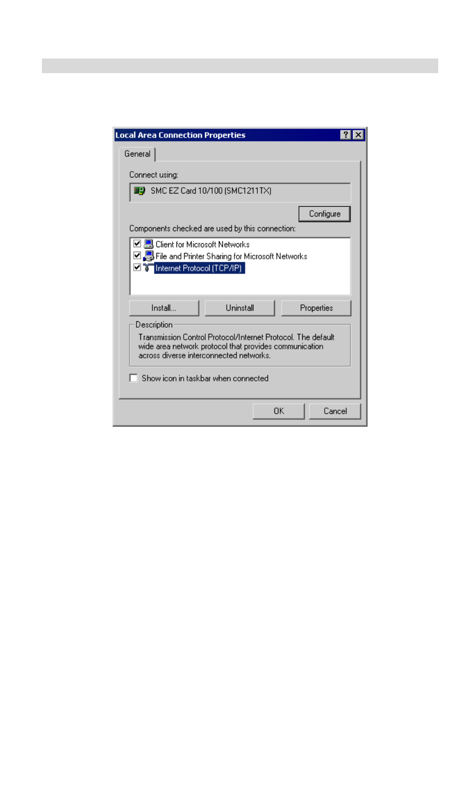 Checking tcp/ip settings - windows 2000 | LevelOne NetCon WBR-3408 User Manual | Page 30 / 106