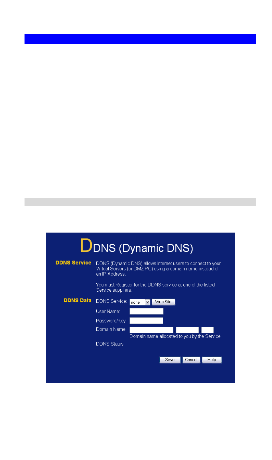 Dynamic dns (domain name server), Dynamic dns screen | LevelOne NetCon WBR-3408 User Manual | Page 57 / 106