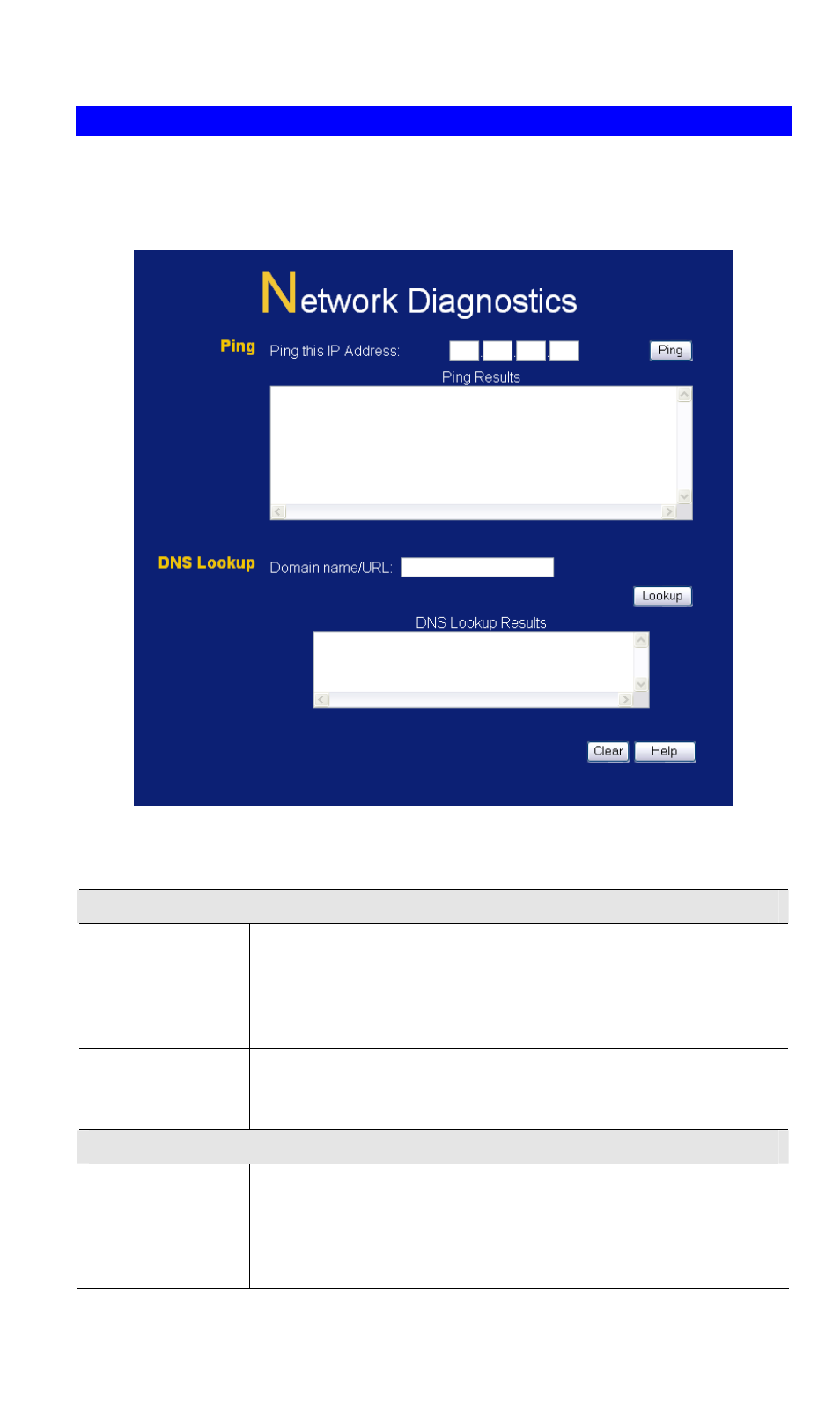 Network diagnostics, Data - network diagnostics screen | LevelOne NetCon WBR-3408 User Manual | Page 77 / 106