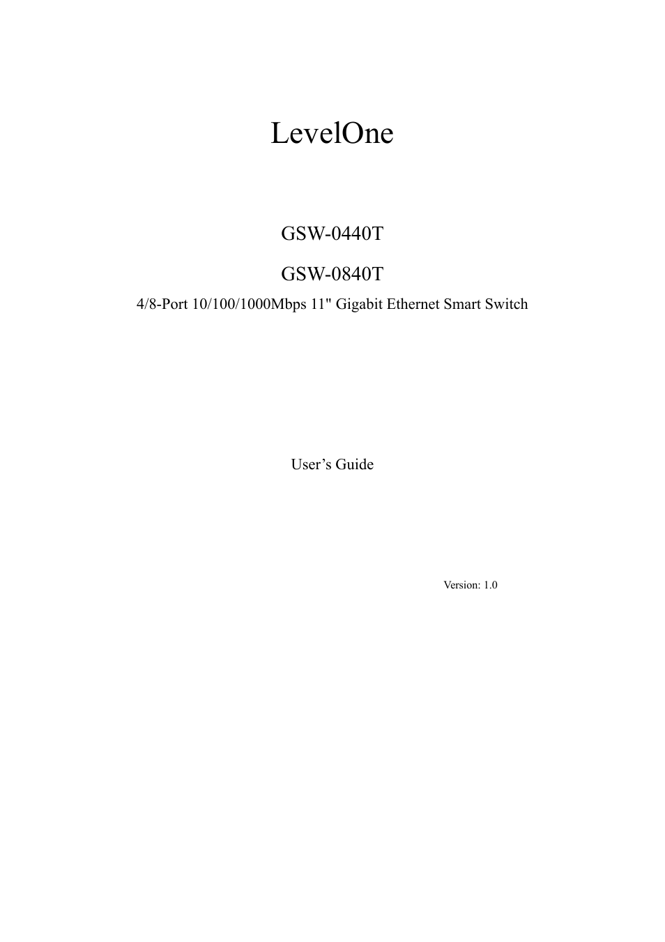 LevelOne OfficeCon GSW-0440T User Manual | 21 pages