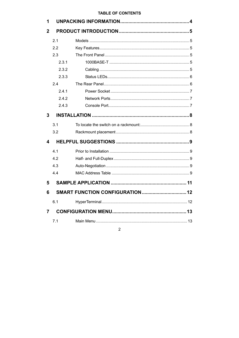 LevelOne OfficeCon GSW-0440T User Manual | Page 2 / 21