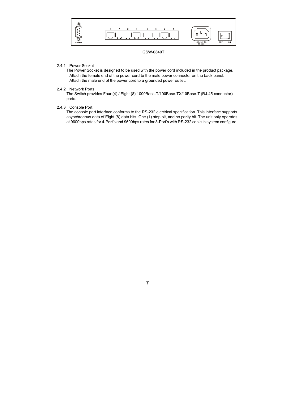 LevelOne OfficeCon GSW-0440T User Manual | Page 7 / 21
