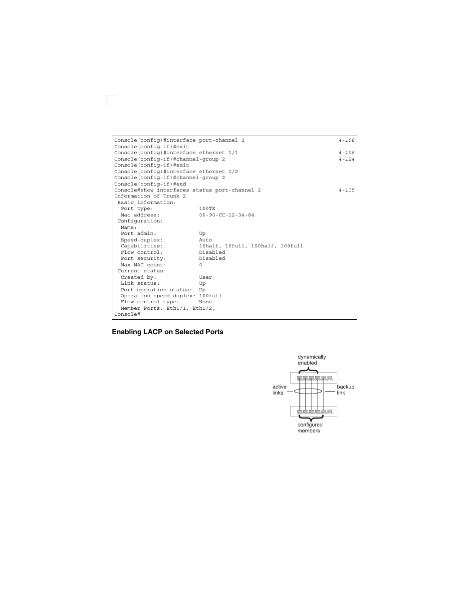 Enabling lacp on selected ports, Nd 3-70) | LevelOne GSW-2692 User Manual | Page 106 / 390