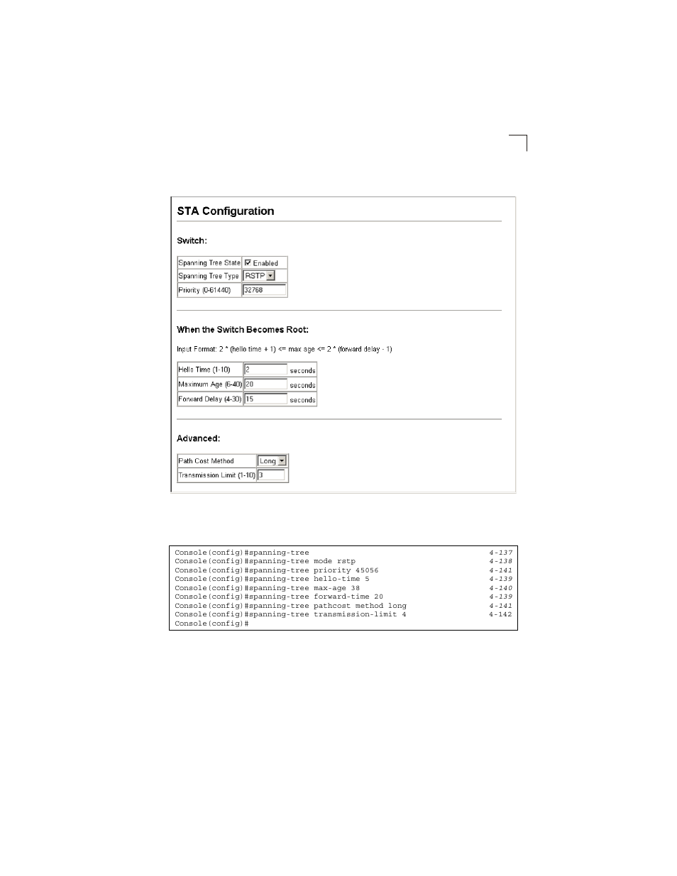 Figure 3-57, Configuring spanning tree | LevelOne GSW-2692 User Manual | Page 135 / 390