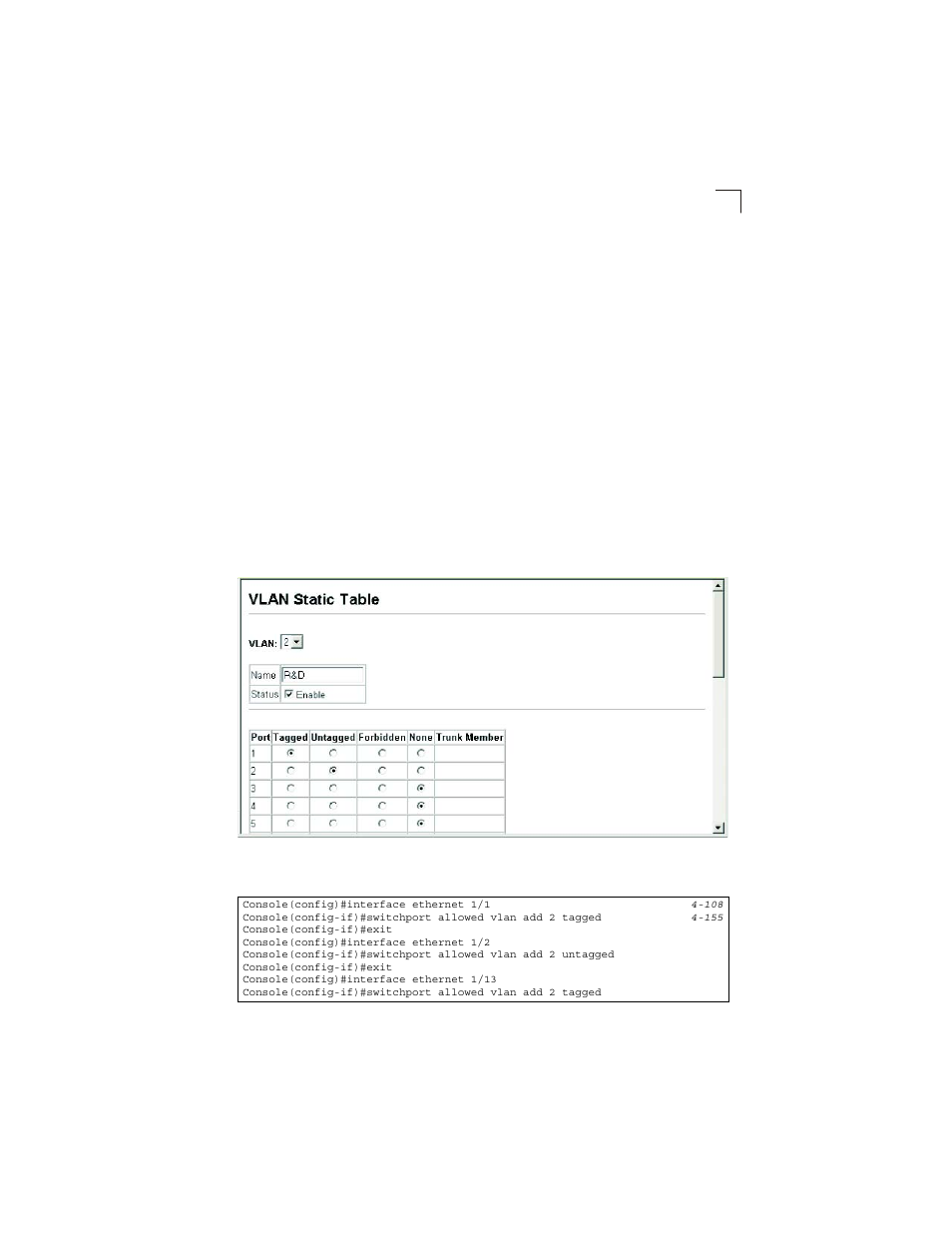 Figure 3-64, Configuring a vlan static table | LevelOne GSW-2692 User Manual | Page 149 / 390