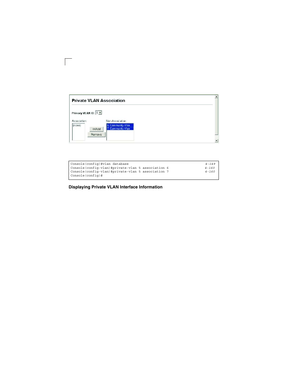 Displaying private vlan interface information, Figure 3-69, Private vlan association | LevelOne GSW-2692 User Manual | Page 156 / 390