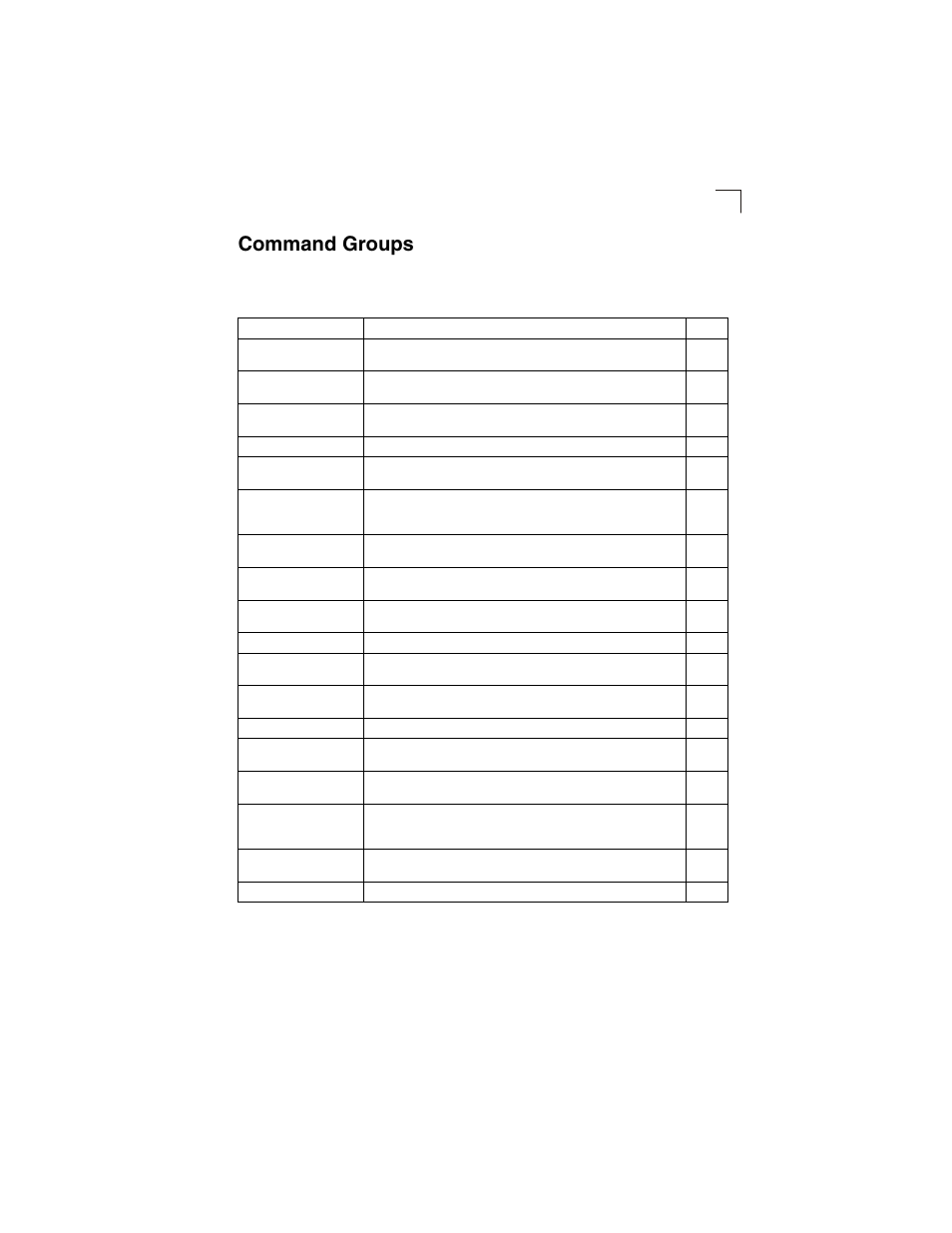 Command groups, Table 4-4 | LevelOne GSW-2692 User Manual | Page 187 / 390