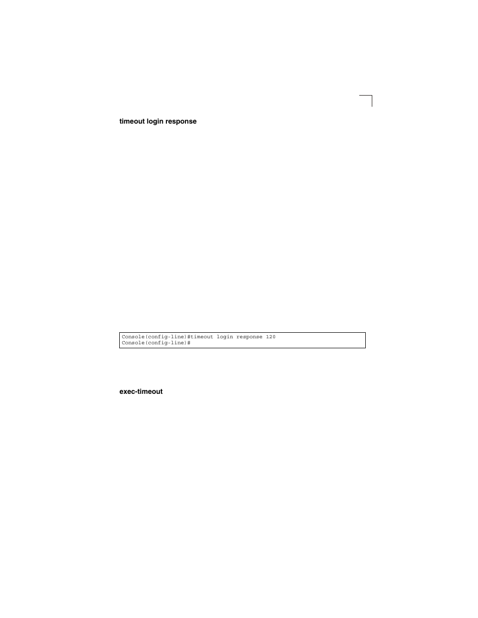 Timeout login response, Exec-timeout, Exec-timeout 4-13 | LevelOne GSW-2692 User Manual | Page 191 / 390