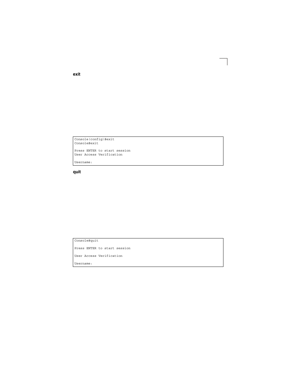 Exit, Quit, Exit 4-23 quit 4-23 | LevelOne GSW-2692 User Manual | Page 201 / 390