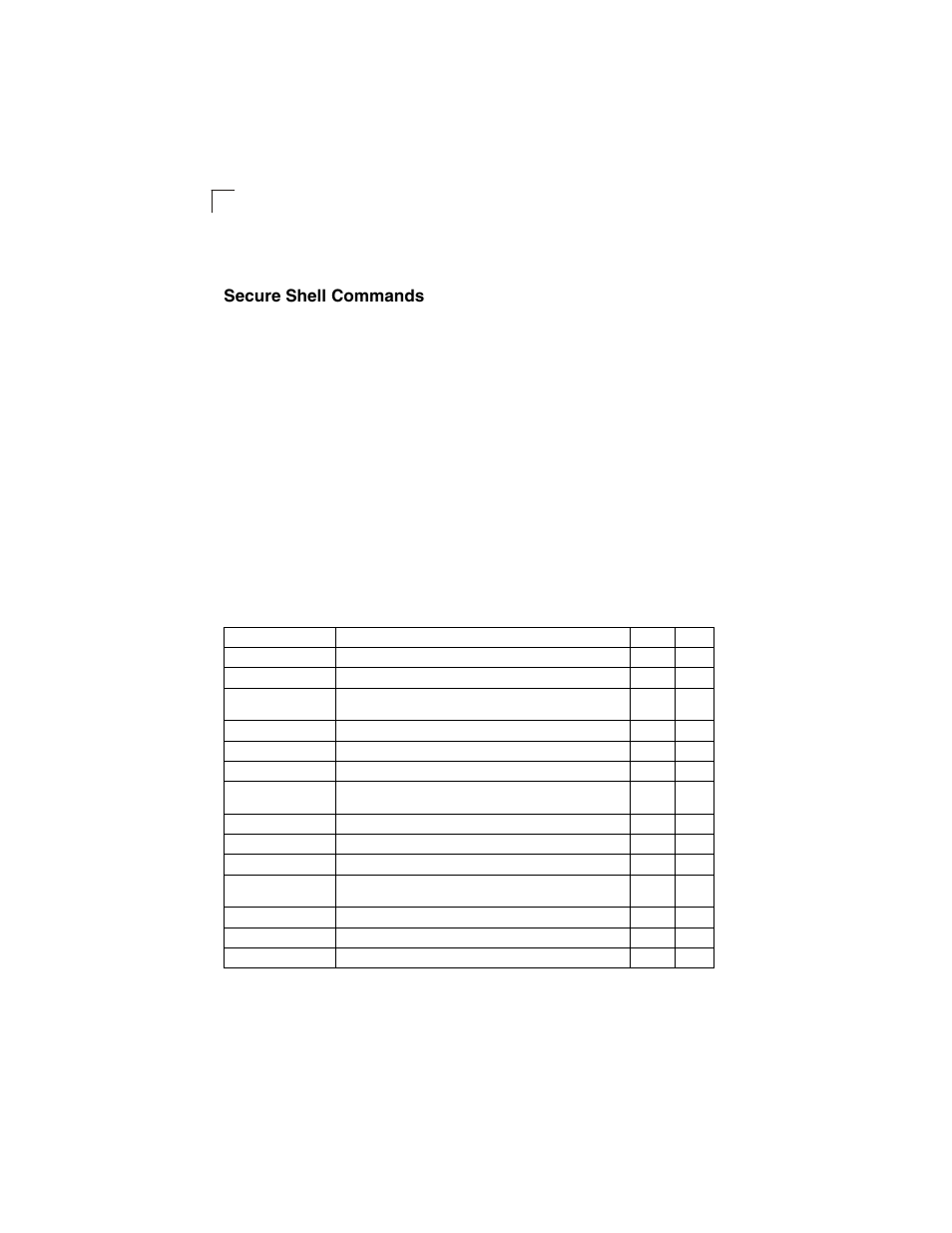 Secure shell commands, Table 4-15, Ssh commands | LevelOne GSW-2692 User Manual | Page 212 / 390