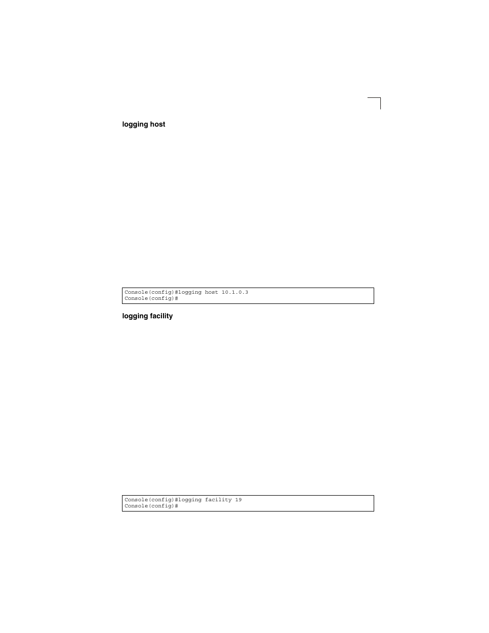 Logging host, Logging facility | LevelOne GSW-2692 User Manual | Page 223 / 390