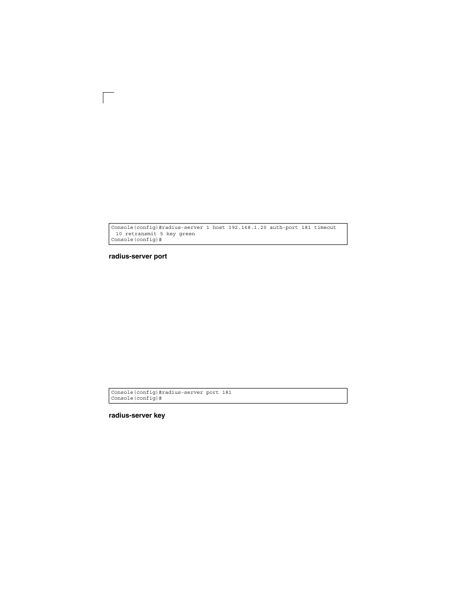Radius-server port, Radius-server key | LevelOne GSW-2692 User Manual | Page 252 / 390